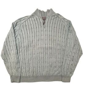 Talbot’s Men’s‎ Mercerized Pima Cotton Aqua Cable Knit Sweater XL Grandpacore